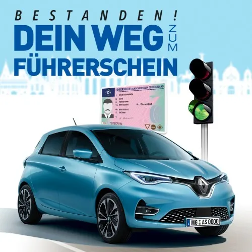 Illustration de Bestanden! Dein Weg zum Führerschein